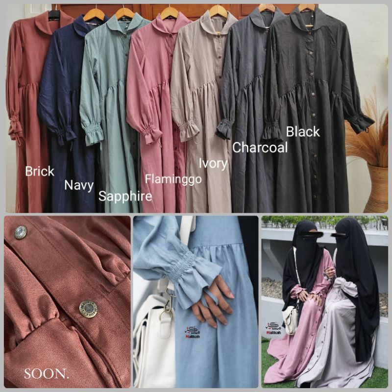 GEMMA by Abaya Malikah | gamis bahan Baby Corduroy Premium