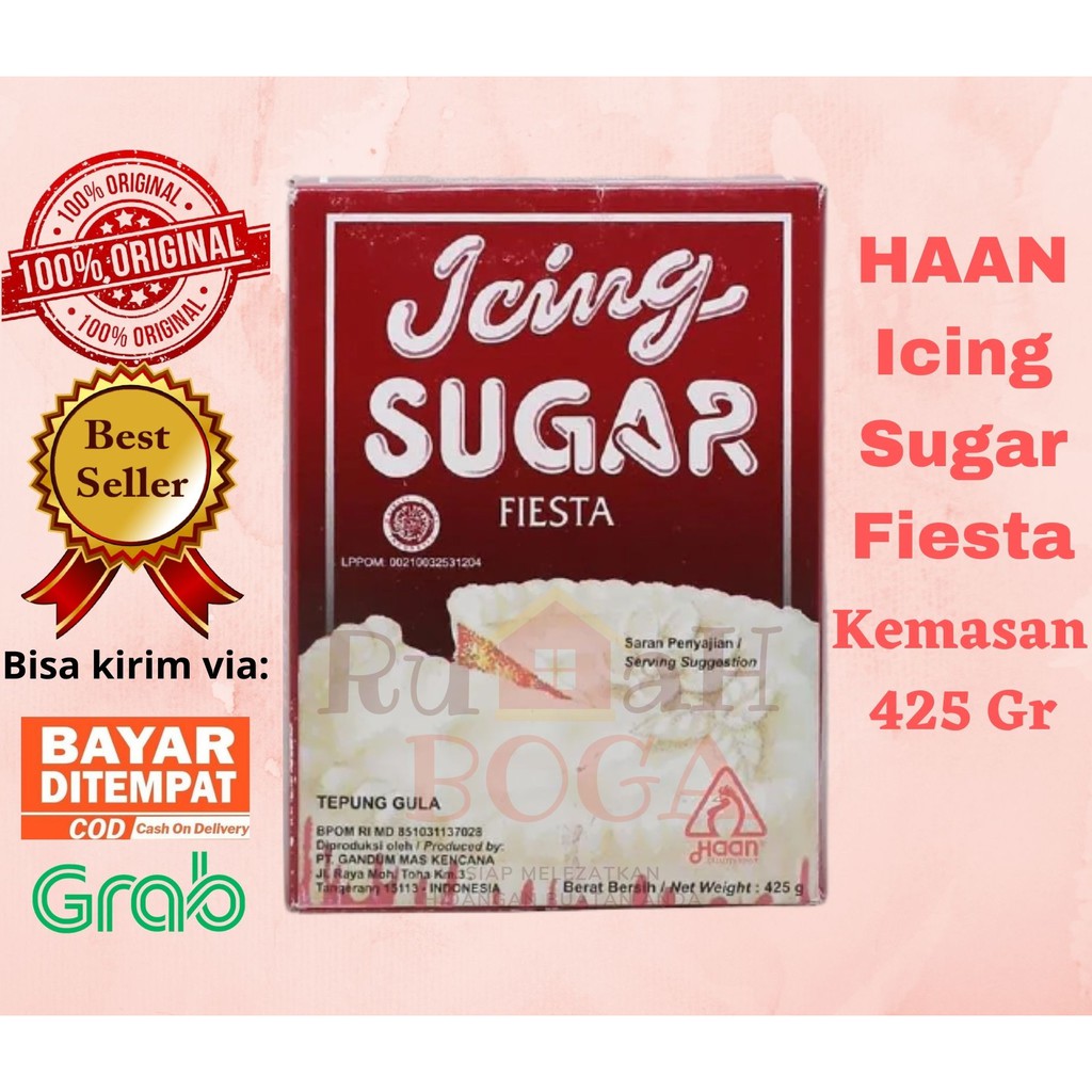 

HAAN Icing Sugar Fiesta Gula Halus Bubuk Warna Donat Donut Dusting HAAN 425gr