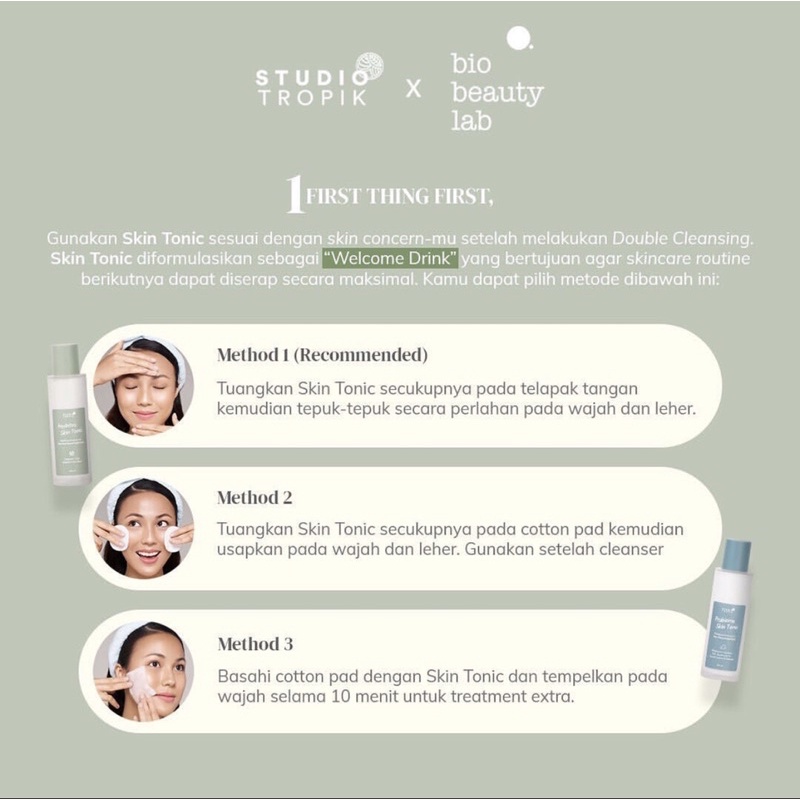 STUDIO TROPIK - Herbitus Skin Tonic Toner Mugwort Cica 100ml / 30ml BPOM Hydrating Acne Oily Skin Type