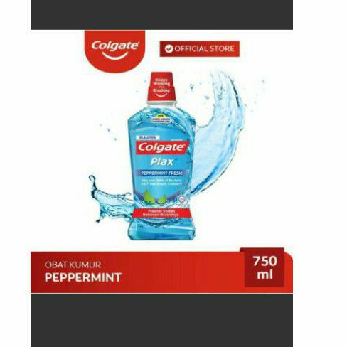 colgate mouthwaste plax peppermint 750ml