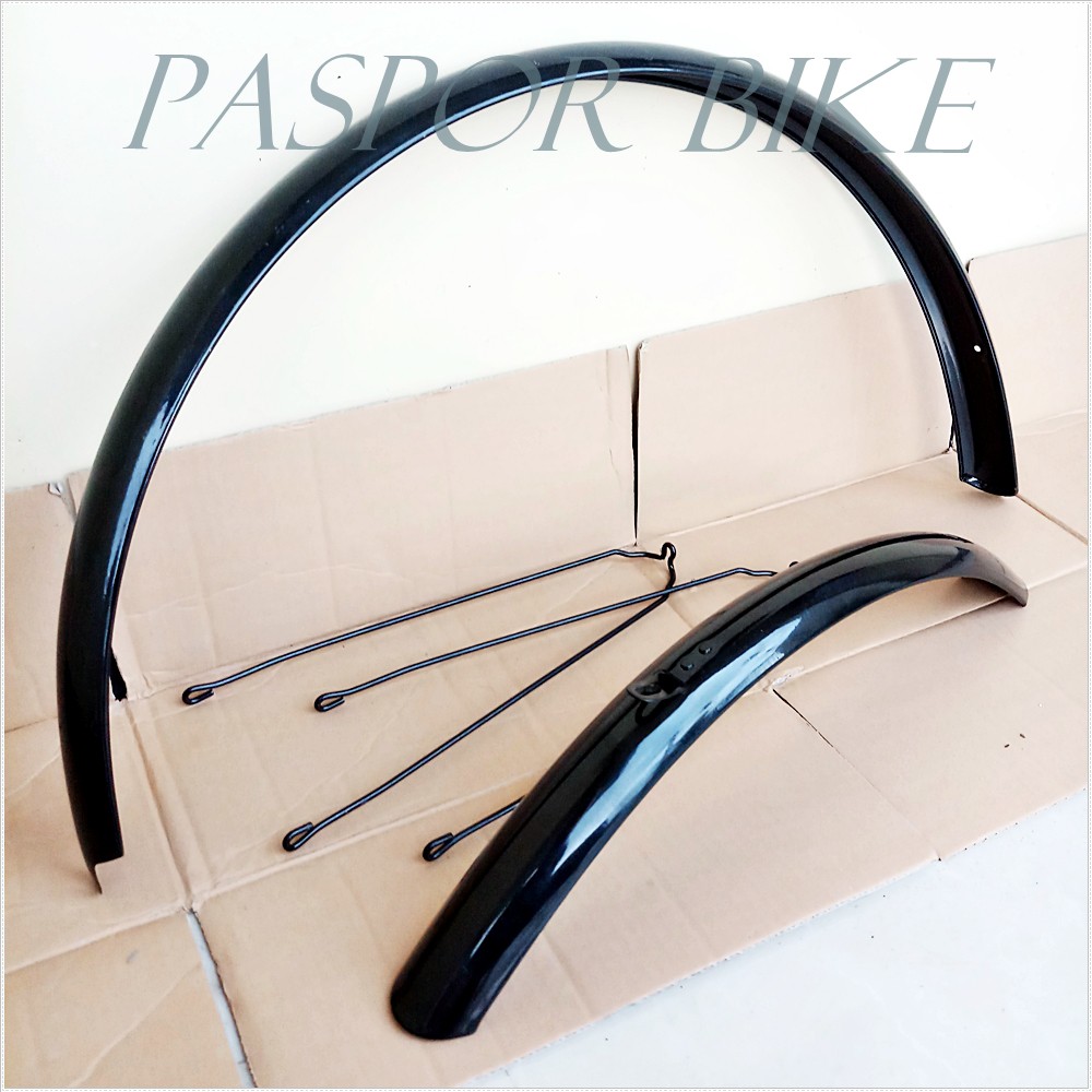 Spakbor Sepeda Touring Set Hitam Fender Depan Belakang