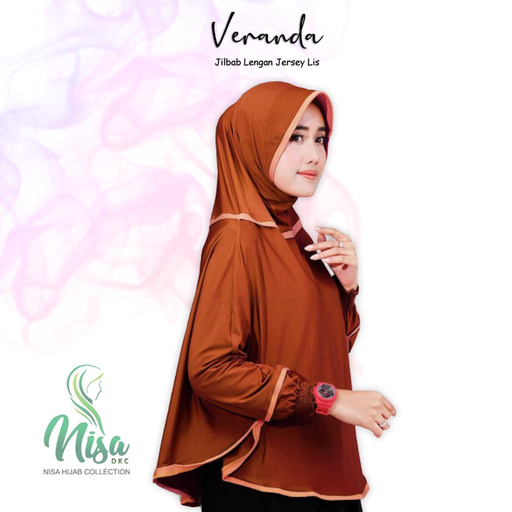 Jilbab Lengan Hijab Tangan Veranda List Jersey