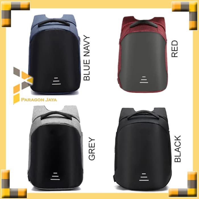 Tas Ransel USB Port Charger + Headset Port Smart Backpack PB903 - Merah