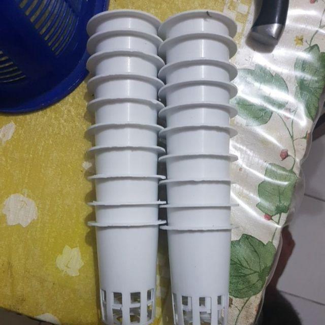 Netpot Putih 7cm Dia 5cm Utk Hidroponik Pipa 2,5-3inch Tanpa Sumbu