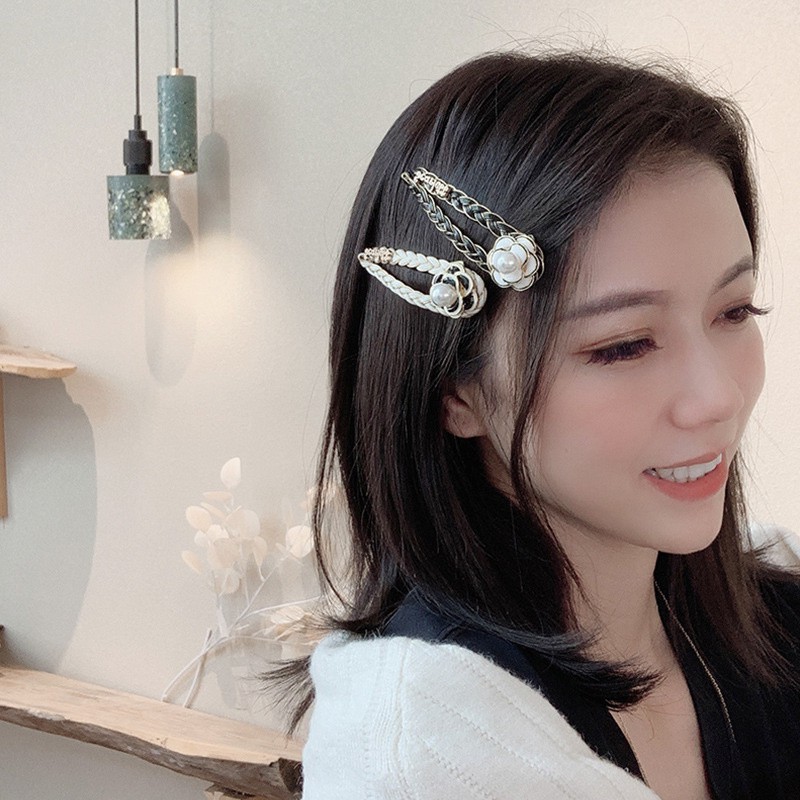 [ACKER] Mutiara Camellia Jepit Rambut Elegan Gaya Korea Aksesoris Rambut Yang Indah Jepit Rambut Untuk Wanita