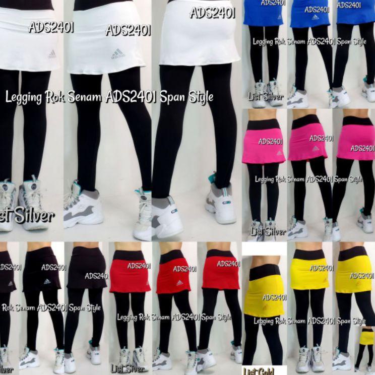 Paling Berkualitas Legging Rok Senam Aerobik ADS ADS2401 Span Style Legging Aerobic Zumba Fitnes Gym