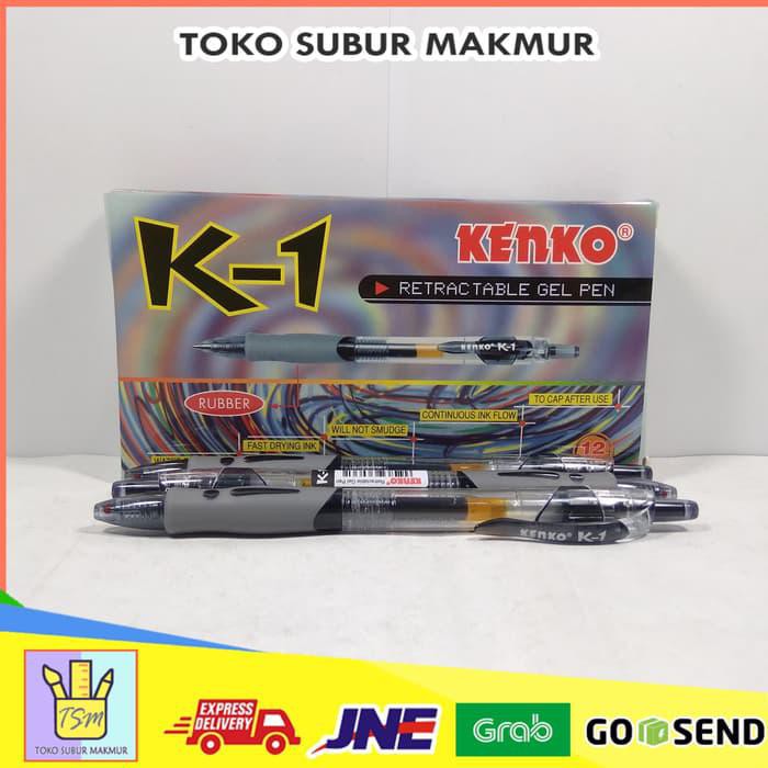 

[1 LUSIN] PULPEN GELL K1 HITAM - KENKO