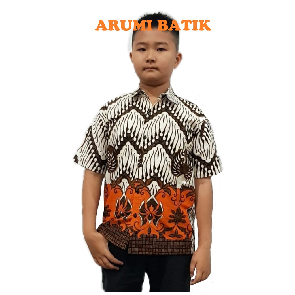 Kemeja Anak Laki Laki Seragam Sekolah Batik 2915 KB PAUD TK SD