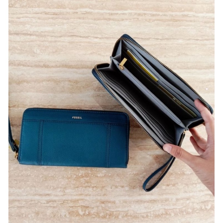 Dompet Fossil Jori Zip Clutch Twilight Wallet Original New with Tag