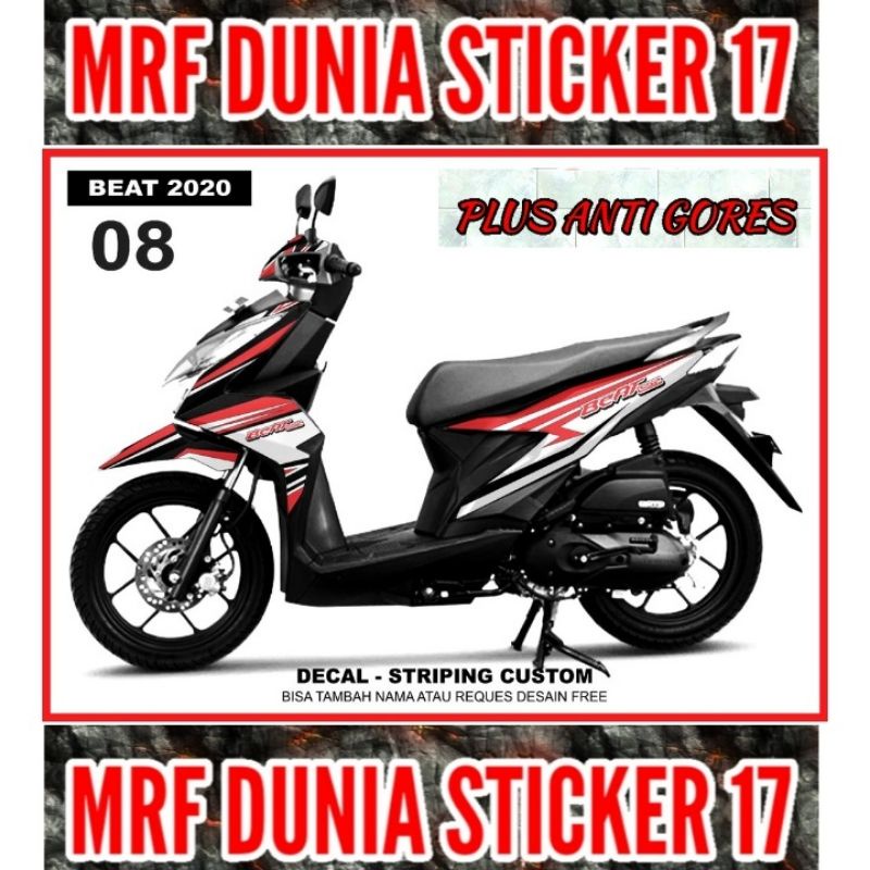 Sticker Decal Motor Beat 2020 Full Body dekal motor Beat 2020 Full Body Stiker Striping motor Beat 2