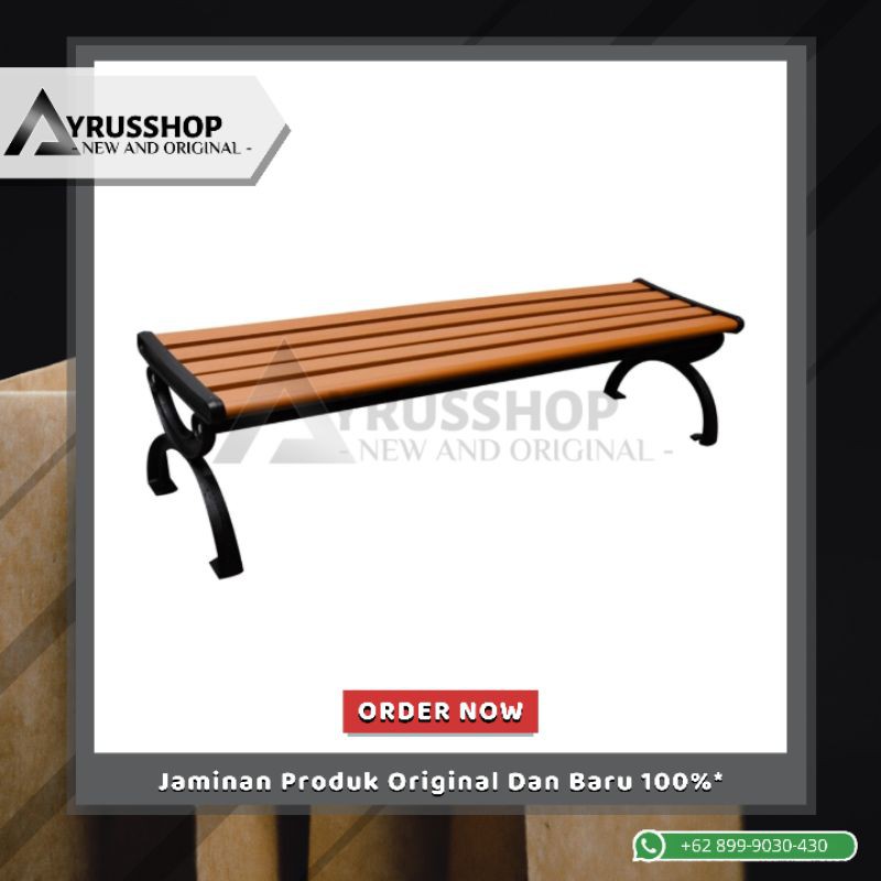 Jual Bangku Teras Taman Motif Kayu Cast Iron Besi Cor Kuat 3 Seat