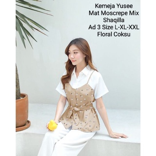 Atasan Kemeja Wanita Casual Terbaru Import Kemeja Yusee Lengan Pendek Ukuran Jumbo Model kekinian Matt Moscrepe Good Quality