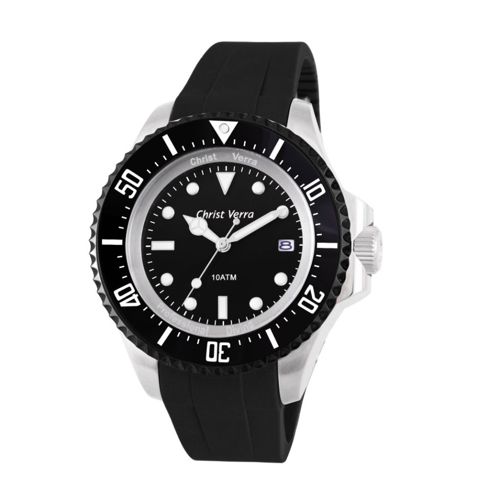 Jam Tangan Pria Tali Karet Christ Verra CV 71637G-31 BLK