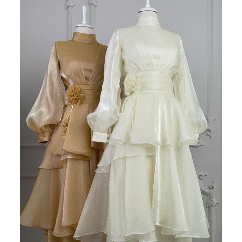 Dilraba Muslim Dress / Gaun Pesta Pernikahan / Busana Muslim Import Turki Murah / Gaun Pengantin