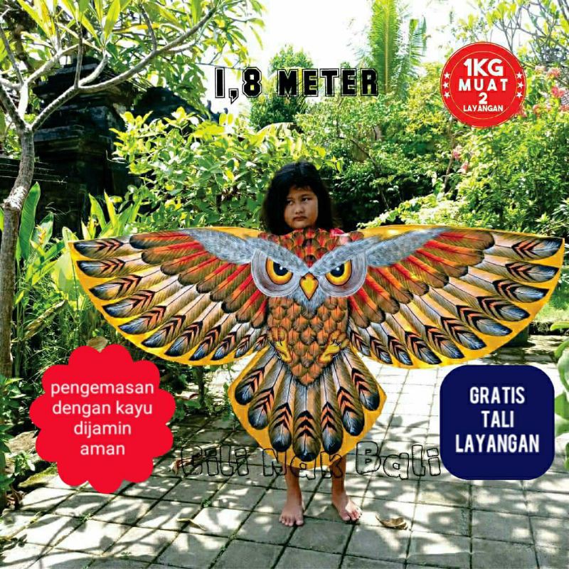 Layangan Bali Murah Celepuk Kebat Lukis 1,8 meter