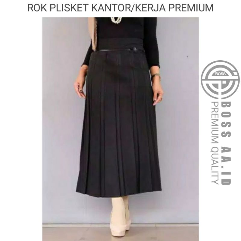 Jual Rok Plisket Kantor Tebal Premium | Rok Plisket Kerja Tebal Premium ...