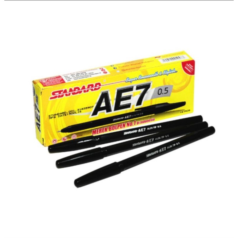 

bollpoint standard Ae-7 hitam pack 12 pcs