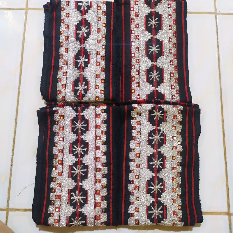 Bisban / Selendang Tapis Lampung Motif Abung Murah-Bintang Catur Silver
