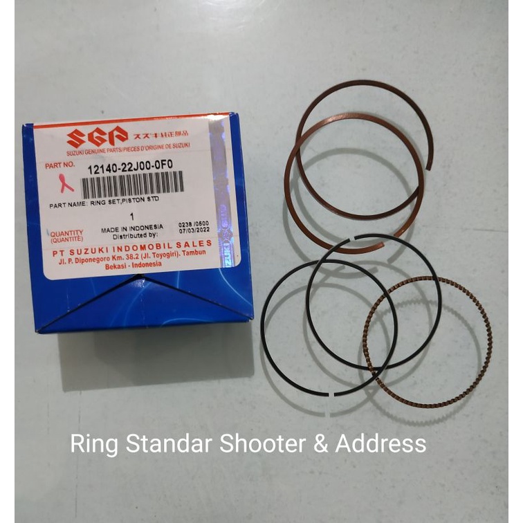 Ring nya Piston Suzuki Address dan Shooter size standar