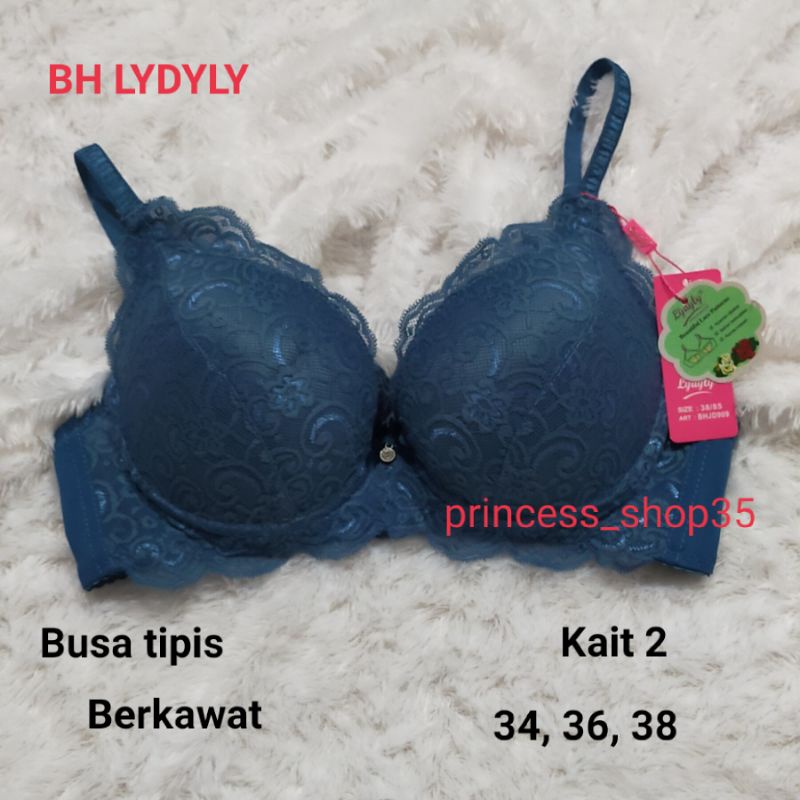 Lydyly Bra Kawat Busa Tipis Kait 2 Bh Lydyly Brukat 34-38