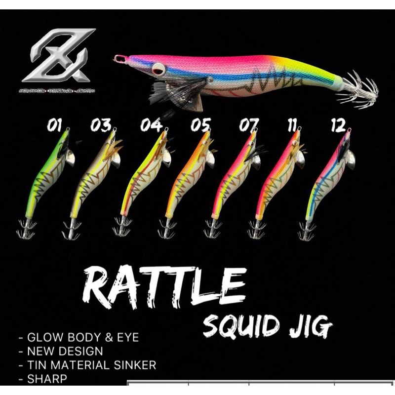Egi / Umpan Cumi AXZ Squid Jig Rattle 2.5 dan 3.0