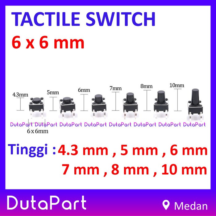 Tactile Switch Push Button 6x6x8 mm 6x6 x 8mm PCB Mount Mini Micro