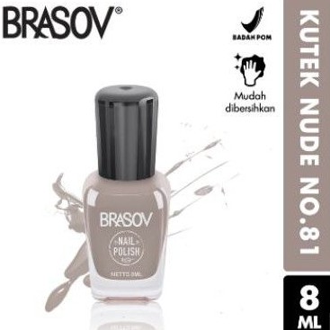 KUTEK BRASOV - NAIL POLISH 8 ML - CAT KUKU - KUTEKS BRASOV NO 81 SERI NUDE - BASE COAT