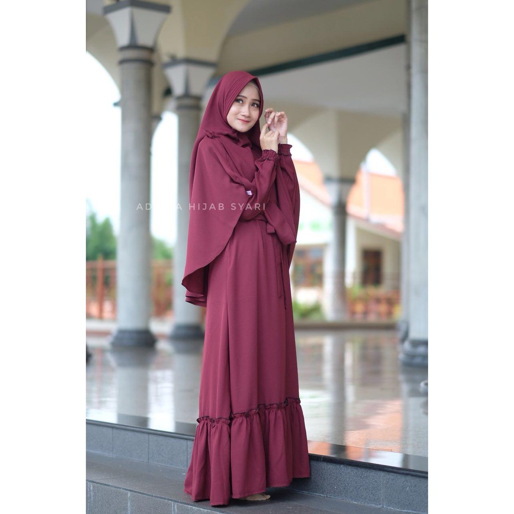 GAMIS ALIYA MAROON ORIGINAL ADZKIA HIJAB SYARI