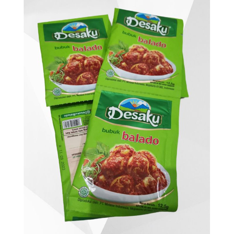 

Desaku bumbu Balado 1 renteng (12,5gr x 10pcs)