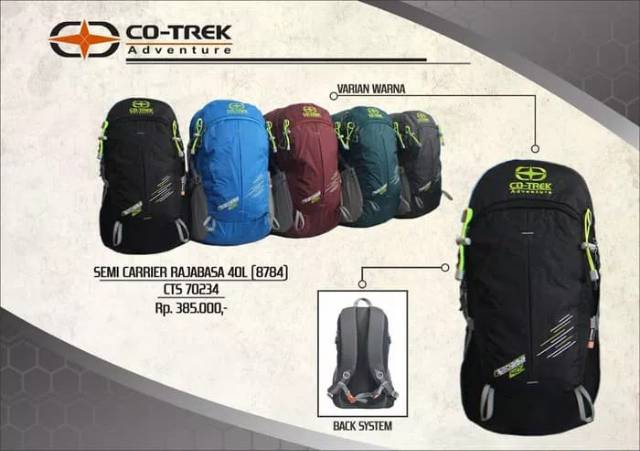 TAS RANSEL COTREK DAYPACK TAS GUNUNG TAS SEMI CARRIER COTREK RAJABASA 40L