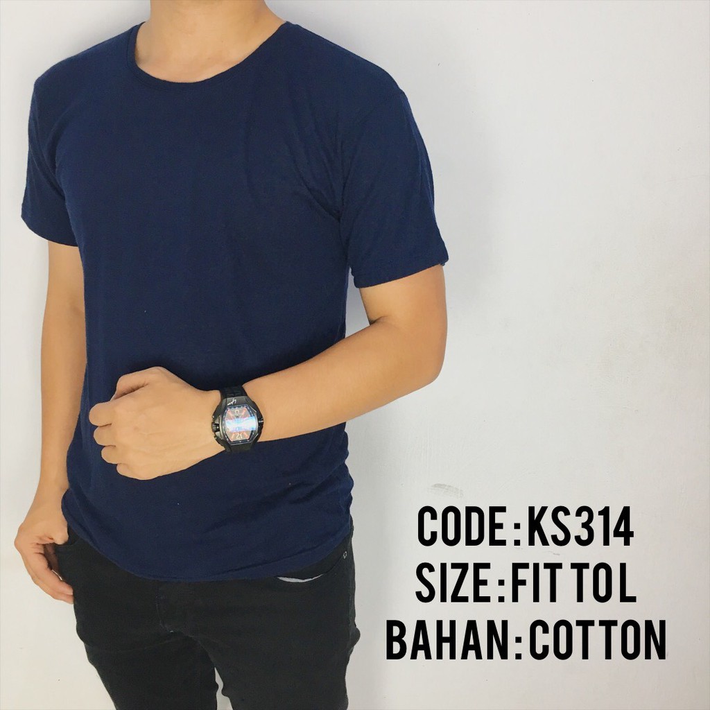 BAJU KAOS DISTRO POLOS BIRU DONGKER COWOK PRIA LAKI-LAKI