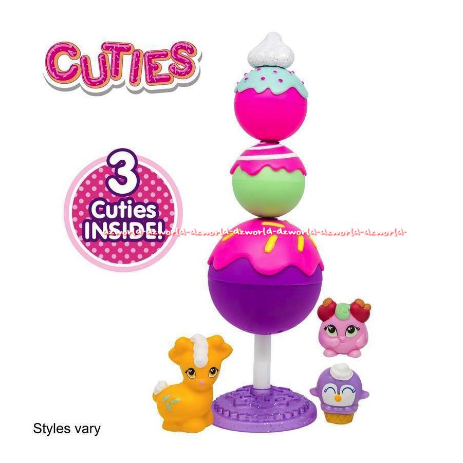 Cake Pop Cutties Squishy Cuties Isi 3pcs Mainan Surprise