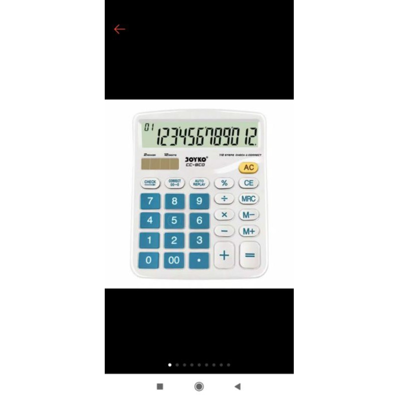 

Kalkulator calculator Joyko CC-8A 12 digit