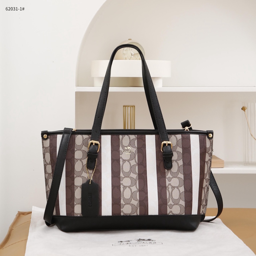 Mollie Tote 30 in Signature Jacquard With Stripes 62031-1