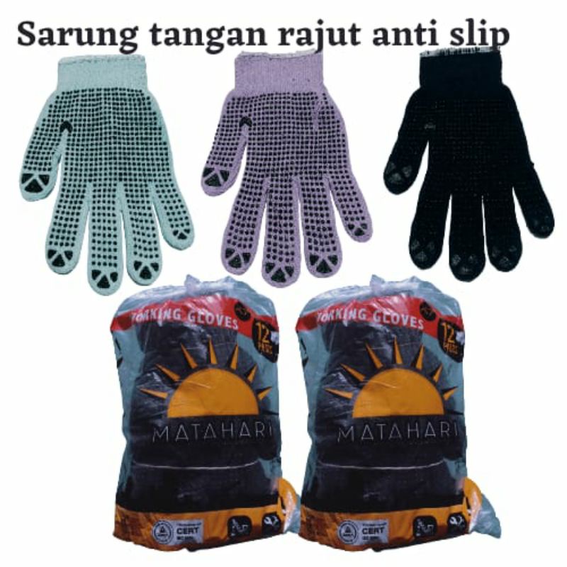 (gloves safety) sarung tangan kerja bintik karet/Sarung tangan olahraga anti slip