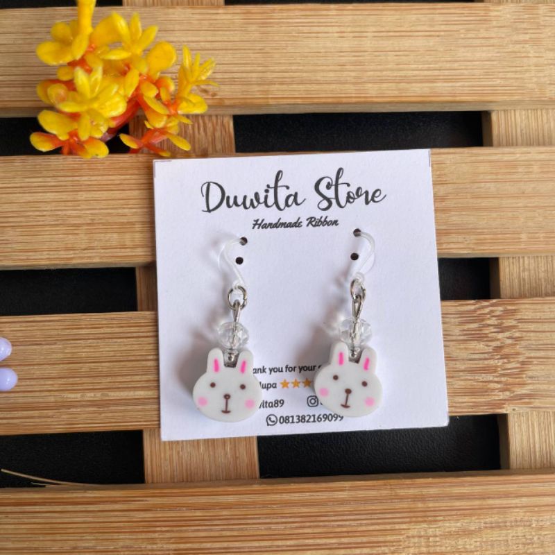 HANDMADE ANTING ANAK KAITAN PLASTIK MOTIF BINATANG-1