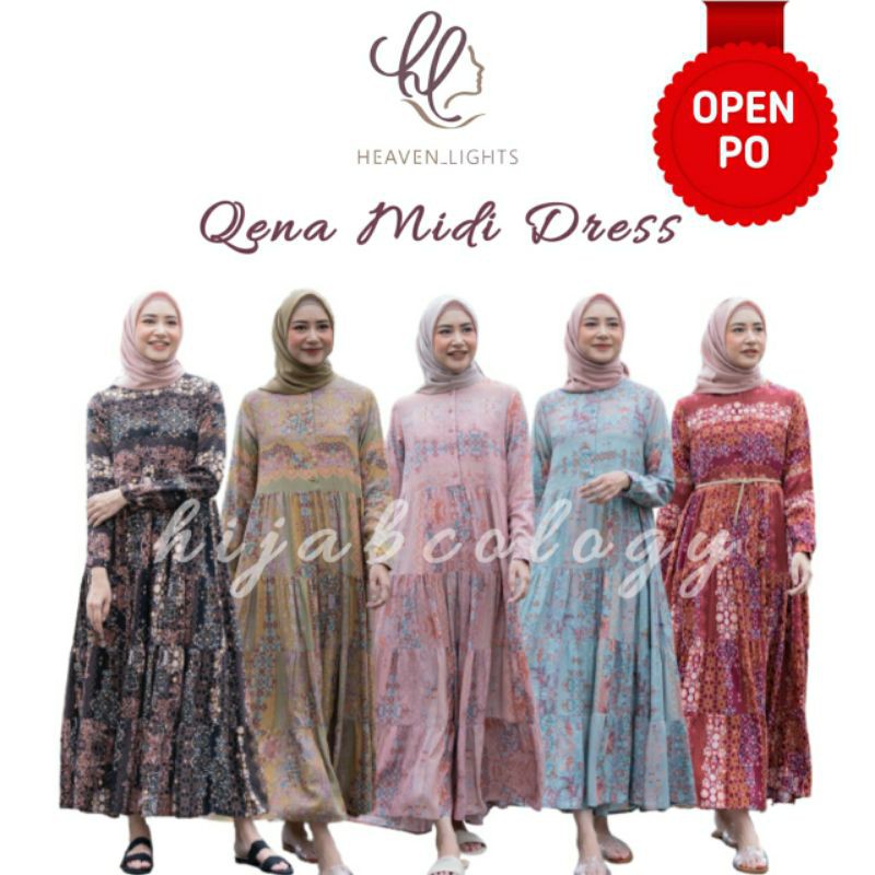 QEENA MIDI DRESS by HEAVEN LIGHTS