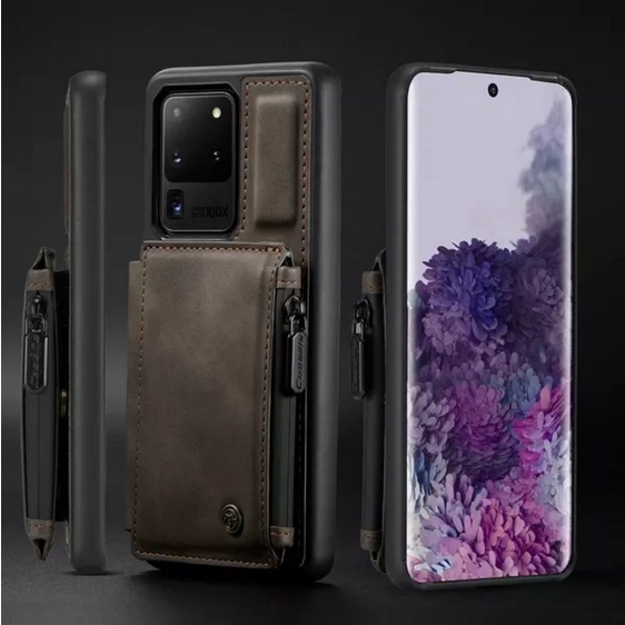 Flip Case Multi Slot Kartu Samsung S20 Ultra - S20 FE - S20 Plus - Samsung S20 Premium Leather Case 