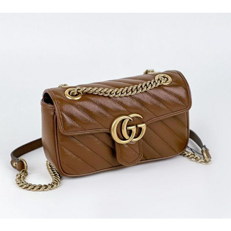 Pelunasan Gucci GG Marmont Mini Shoulder BagColor :  Brown Ghw