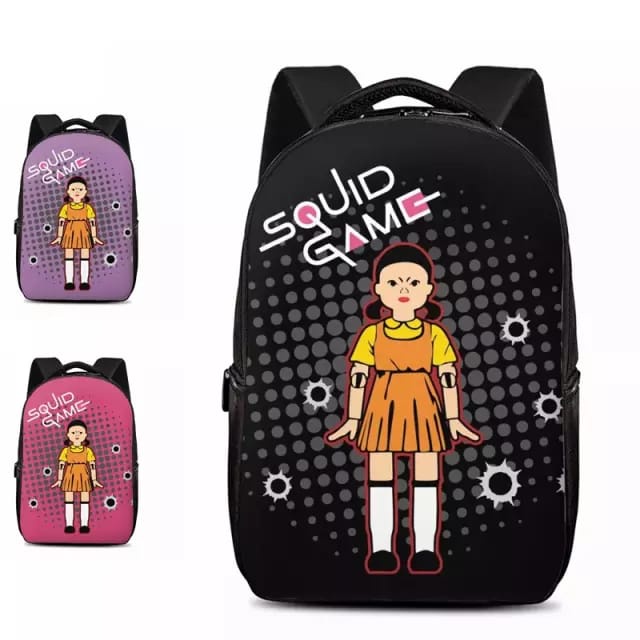 New Backpack Stylish Terbaru Paling Viral!! SQUID GAME Red Light Green Light Drama Survival Game / Tas Ransel  / Tas Gendong / Backpack