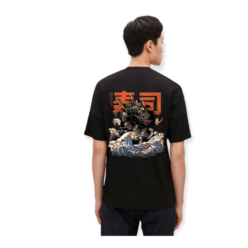 Baju kaos distro / kaos motif "sushi dragon"