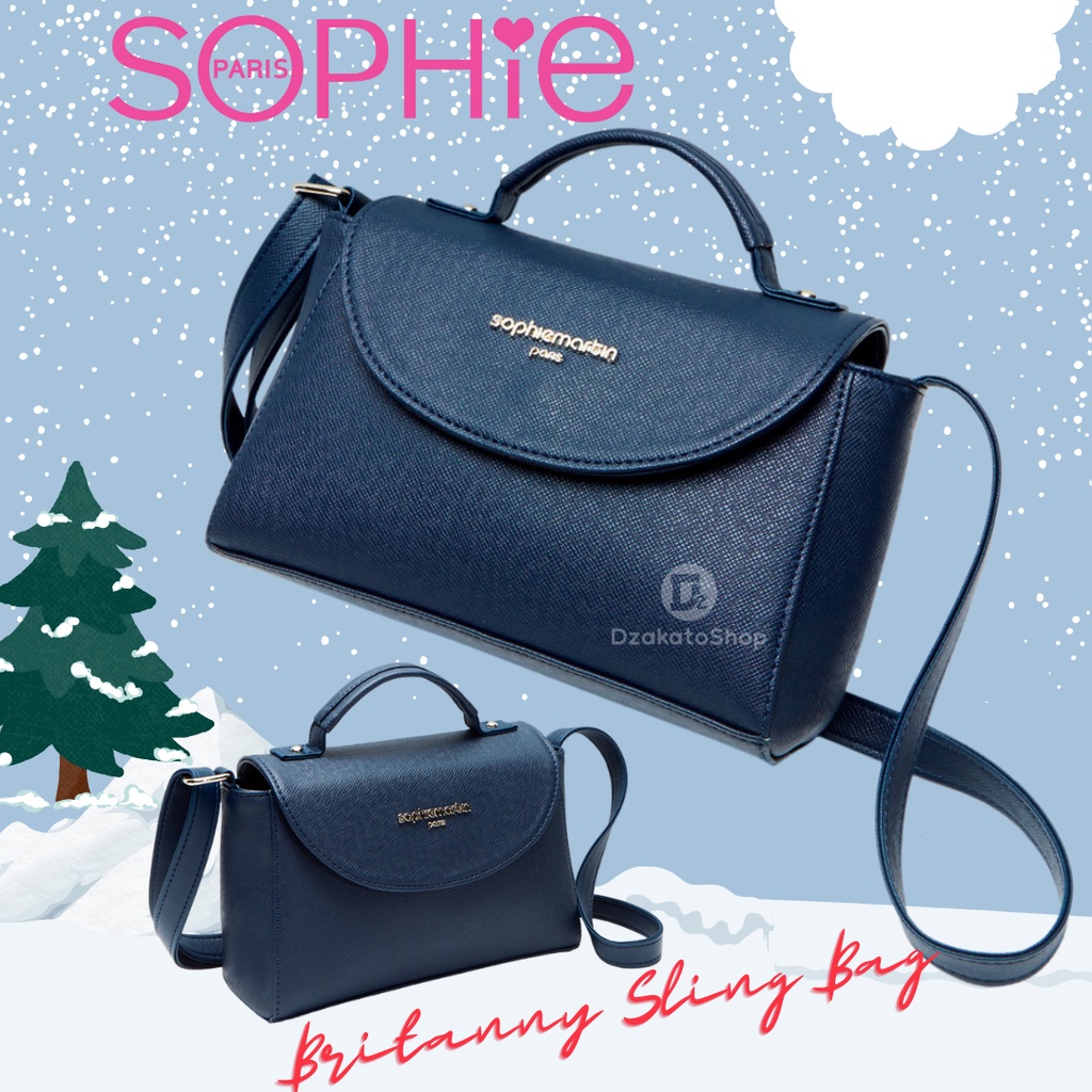 Tas Selempang Wanita Britanny Navy Sophie Martin Paris Premium Original Sling Bag  Korean Style