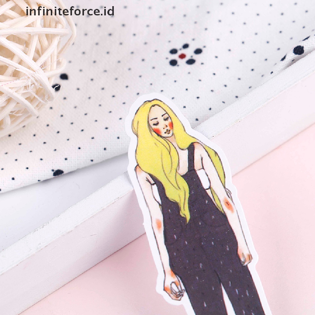 (Infiniteforce.Id) 280pcs / Pak Stiker Kertas Motif Anak Perempuan Untuk Dekorasi Diary / Album / Scrapbook