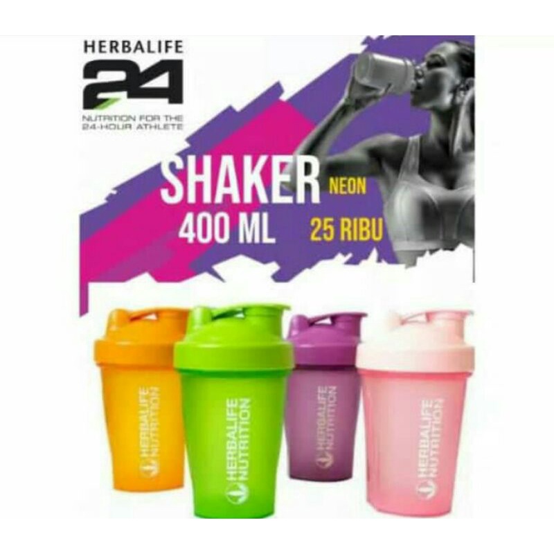 BOTOL SHAKER HERBALIFE NEON 400 ML