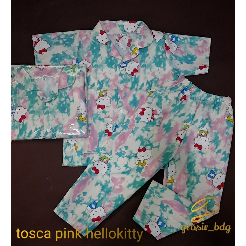 Set piyama anak 1-11 tiedye tahun grosir baju tidur anak sudah plastik satuan