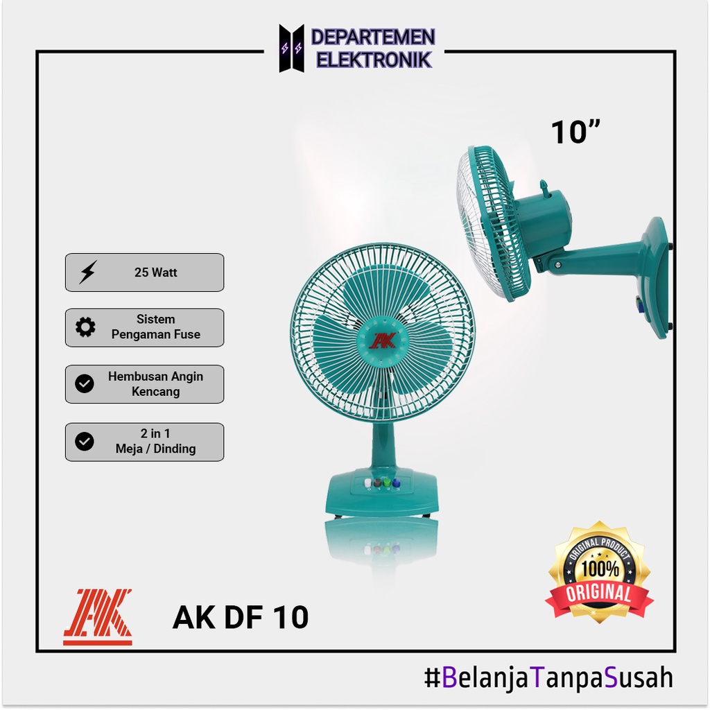 AK - Kipas Meja/desk fan 10 inch  AK 2 in 1 MURAH BANGET / GARANSI RESMI