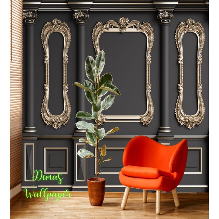 Wallpaper 3D Custom Motif Wainscoting Panelling Moulding Katalog 2