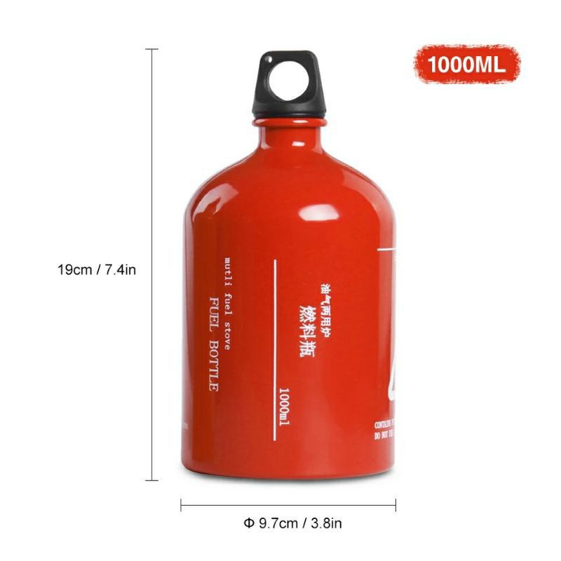 Botol spirtus 1000ml alcohol fuel bottle oil 1L alkohol spiritus bensin kompor camping