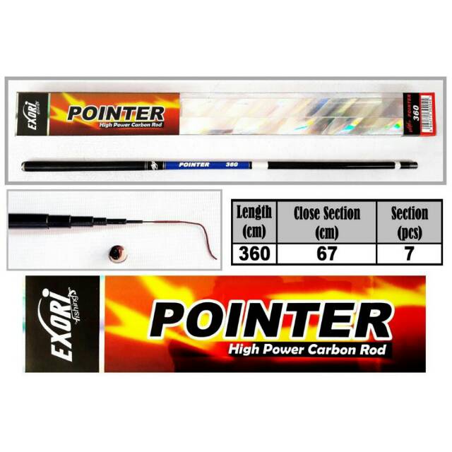 Joran pancing exori pointer 360 450 murah laris semarang