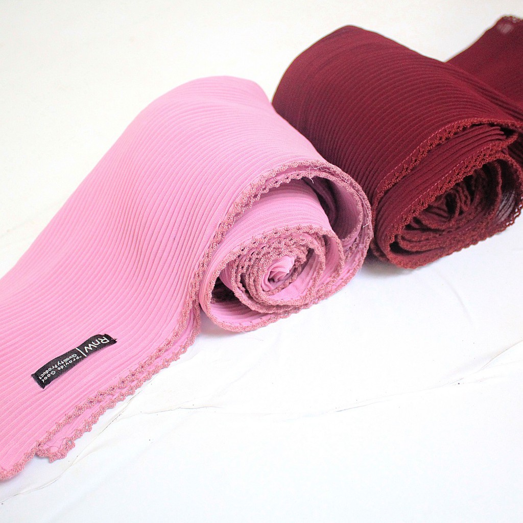 NEW YEAR SALE Pashmina Plisket Crochet Premium-1